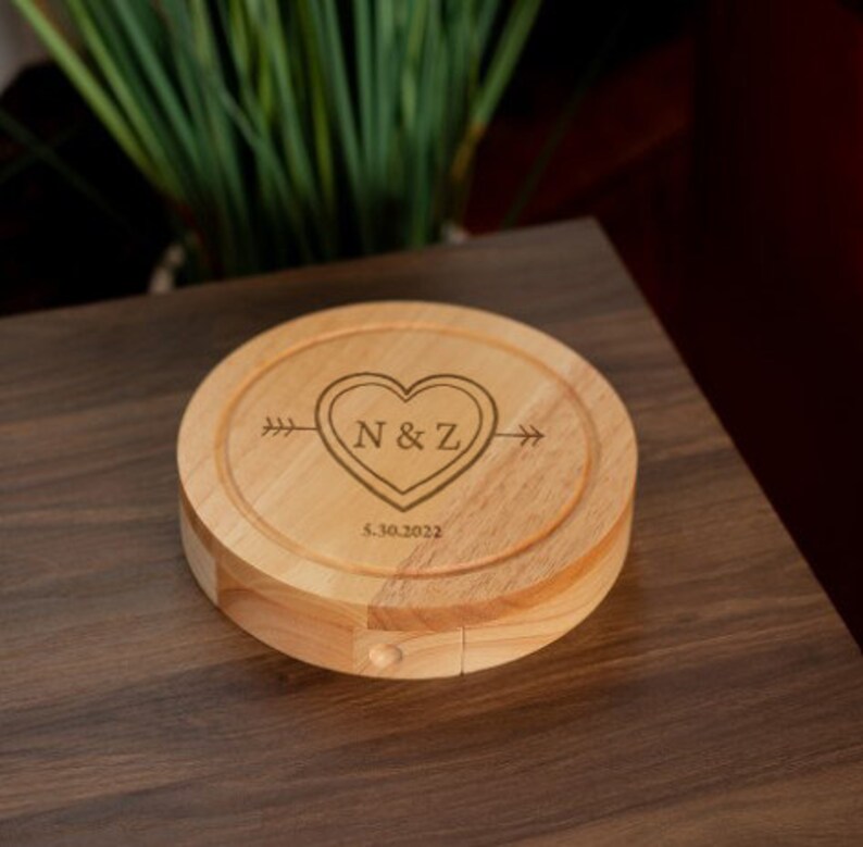 Custom Engagement Gift, Newly Engaged, Personalized Cheese Board, Engraved Engagement Gift, Housewarming Gift For Couple, Wedding Gift image 2