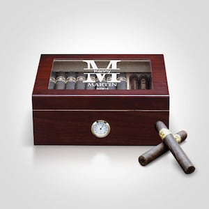 Cigar Box, Father Day, Cigar Case, Personalize Humidor, Custom Cigar Box, Engrave Humidor, Wooden Cigar Box, Personalize Cigar, Man Gift