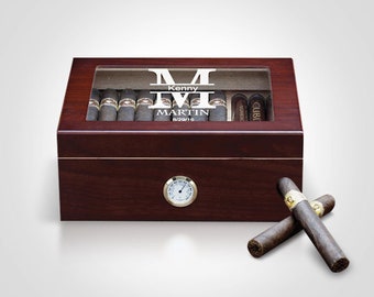 Caja de cigarros, Día del Padre, Estuche de cigarros, Humidor personalizado, Caja de cigarros personalizada, Humidor de grabado, Caja de cigarros de madera, Personalizar cigarro, Regalo para hombres