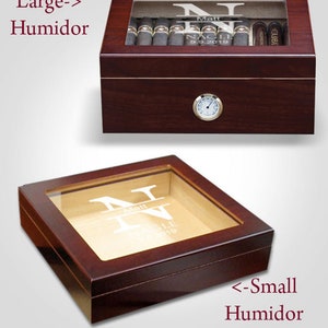 Gravur Humidor, ZigarrenFeuerzeug, Zigarrenfeuerzeug, Personalisierter Zigarren Humidor, Personalisierter Aschenbecher, Benutzerdefiniertes Humidor Geschenkset für Ihn, Zigarrenbox leer, Schwarz Bild 3