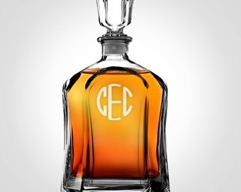 Decanter Set Personalized | Decanter Groomsmen | Whiskey Decanter & Glasses | Decanter Bottle Engraved | Tequila Decanter | Decanter Blank