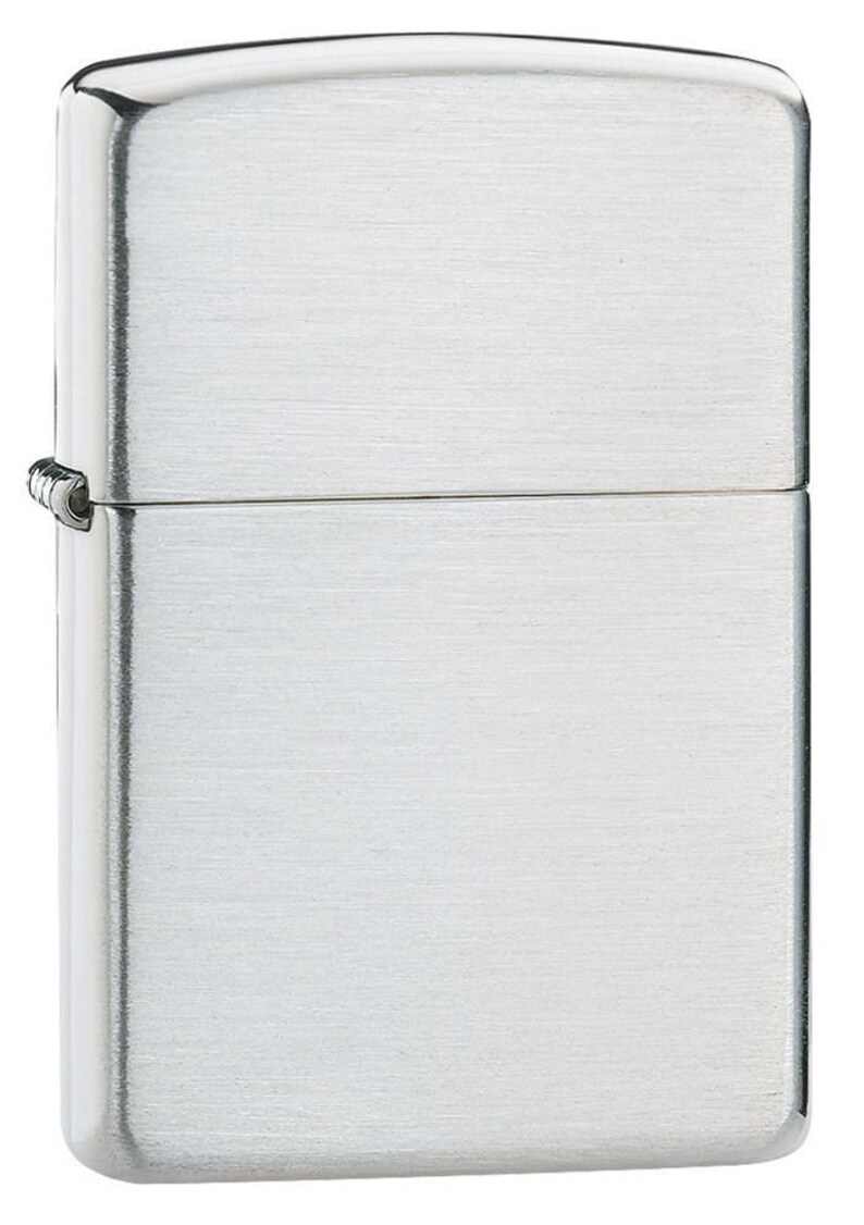 Engraved Chrome Zippo Lighter Personalized Brushed Chrome Etsy