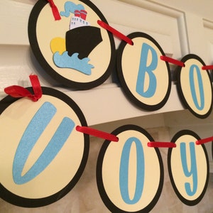 Nautical "Bon Voyage" Cruise mini banner with Magnet option