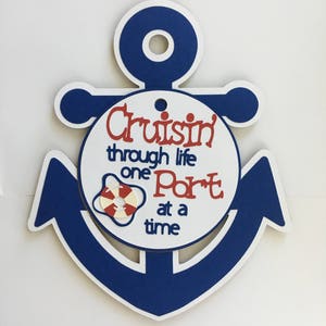 Large 10" Anchor Cruise Door Decoration with Magnet option