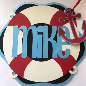 Personalized Life Preserver Cruise Door Decoration with Magnet option