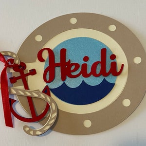 Personalized Porthole Cruise Door Decoration with Magnet option