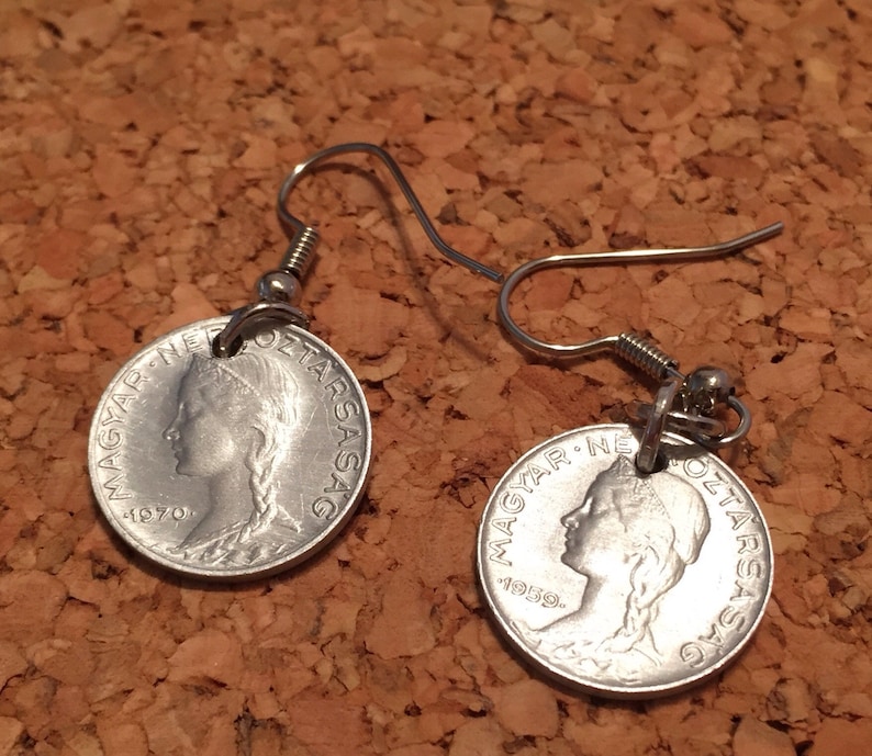 Switzerland Coin Earrings 1959-1970