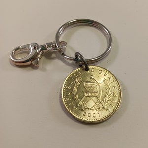 Guatemala Coin Key Ring or Key Chain, Year 2001, # 60