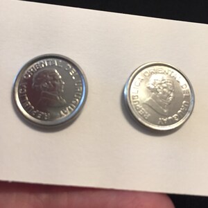 Uruguay Coin Earrings, Post Earrings, Dates Unknown, # 193