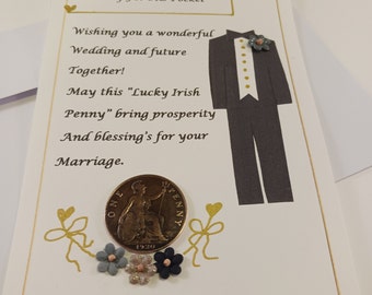 Penny for His Pocket, Wedding Coin for the Groom, Gift for the Groom