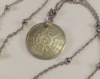 Portugal Coin Necklace, Pendant Necklace, Year 1988, # 10