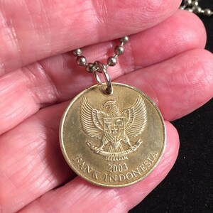 Indonesia Coin Necklace, Pendant Necklace, year 2003, #5