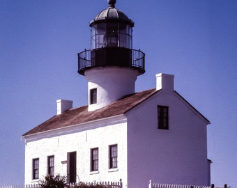 Soluppgång vid Point Loma-fyren: San Diego vintagefotografi (digital fil)