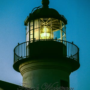 Sunset at Point Loma / Lighthouse Photo / Lighthouse Photography / Black & Blue Lighthouse Photo