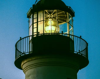 Foto bij zonsondergang vuurtoren Point Loma: San Diego Vintage Photography (digitaal bestand)