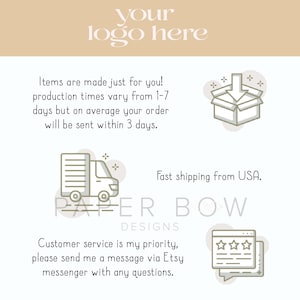 Imprima información de envío bajo demanda, información del producto, descarga digital, mejore su anuncio, descarga instantánea, herramientas para vendedores de Etsy, hechas para usted