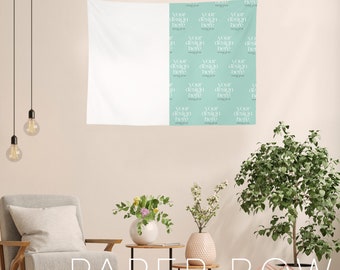 Small 26x36 Tapestry Mockup, Canva Editable Tapestries Mock-up, Transparent PNG File, Instant download