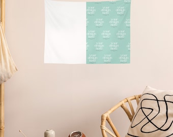 Small 26x36 Tapestry Mockup, Canva Editable Tapestries Mock-up, Transparent PNG File, Instant download