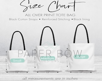 Accessory Pouch Size Chart, Zipper Pouch Size Info, Instant Digital Download, Photo Slot Product Listing Info