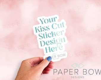 4x4 Kiss Cut Sticker Mockup Smart Object, Photoshop File, PSD Mockup, Editable Mock-up For online store