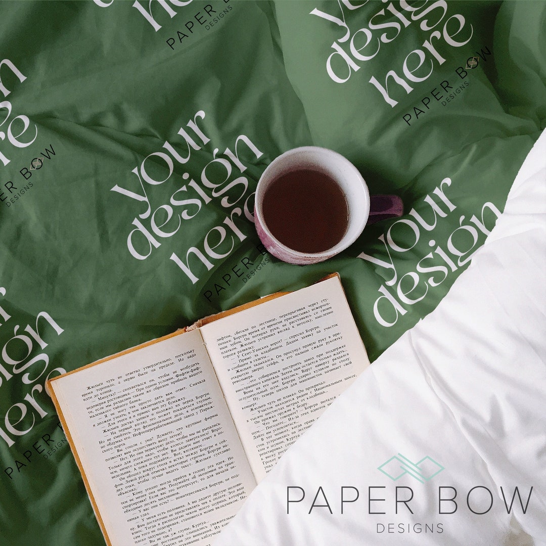 Duvet Cover Mockup, Comforter Mockup Smart Object, Photoshop File, PSD