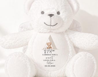 Personalised Baby Loss Angel Bear, Baby Memorial Keepsake, Baby Loss Keepsake, Pregnancy Loss Keepsake, Angel Baby Memorial, Baby Keepsake
