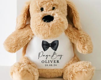 Page Boy Teddy, Personalised Gifts for Page Boys, Page Boy Proposal Gift, Will you be my Page Boy? Page Boy Teddy Proposal Page Boy Keepsake