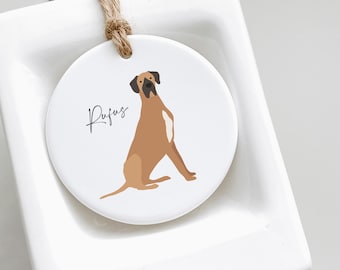 Personalised Dog Pet Ceramic Hanging Ornament - Great Dane Dog Gifts - Dog Gifts - Gift for Dog Owners/Lovers - Dog Keepsake for Owners