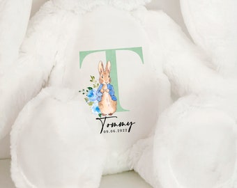 Conejo conejito personalizado, nuevo regalo para bebés, juguete suave de felpa personalizado, su nombre de peluche, juguete de peluche, regalo de baby shower de peluche para niñas y niños