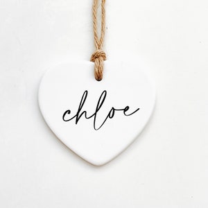 Personalised Hanging Ceramic Ornament | Gift Ideas for Her | Womens Gift Ideas | Ceramic Gift Tag | Personalised Gift