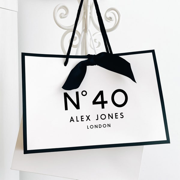 40th Birthday Gift - Personalised Gift Bag - Birthday Gift Bags - Gift ideas for him and her - Birthday Gift Ideas -Design Your Own Gift Bag