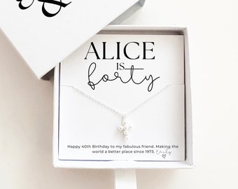 40th Birthday Necklace, Personalised Necklace for 50th Birthday, 40th Birthday Gift Ideas