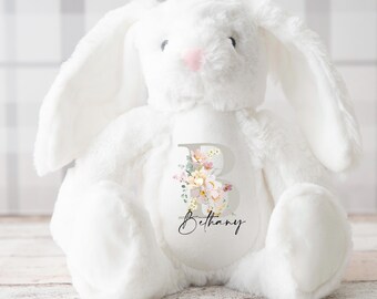 Conejito personalizado, regalo para recién nacido, peluche personalizado, peluche con tu nombre, peluche para baby shower de niña o niño.