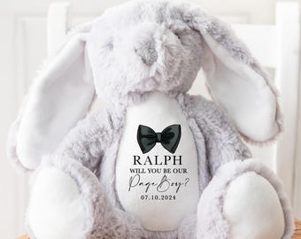 Page Boy Teddy, Personalised Gifts for Page Boys, Page Boy Proposal Gift, Will you be my Page Boy? Page Boy Teddy Proposal Page Boy Keepsake