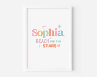 Personalised Print, Gifts for Girls, Personalised Print for Girls, Wall Art for Girls Bedroom, Wall Art for Girls Bedroom, Girls Prints