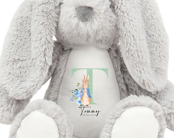 Peluche lapin personnalisée, cadeau de naissance, peluche douce