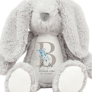 Conejito Personalizado Conejo, Propuesta de Regalo Flower Girl, ¿Serás nuestra Flower Girl? Personalizado tu nombre Teddy, Flower Girl Propuesta Regalo