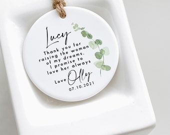 Mother of the Groom/Bride Gift, Thank you for Raising the Man/Woman of my Dreams - Wedding Keepsakes - Mother of the Groom/Bride Quotes