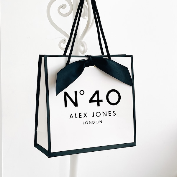 40th Birthday Gift - Personalised Gift Bag - Birthday Gift Bags - Gift ideas for him and her - Birthday Gift Ideas -Design Your Own Gift Bag