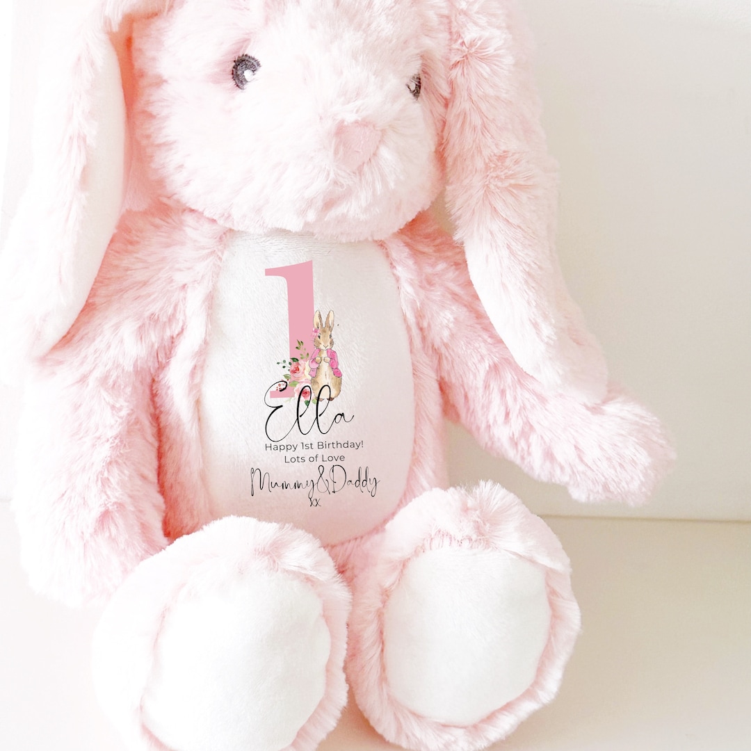Personalised Bunny Rabbit, 1st Birthday Gift, Personalised First ...