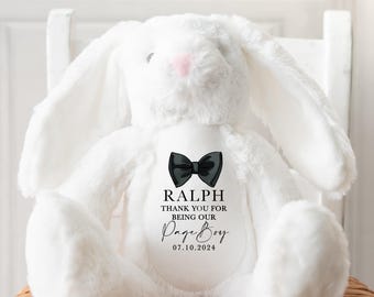 Page Boy Personalised Teddy Gift, Gifts for Page Boys, Page Boy Thank You Gift, Thank you for being our Page Boy, Page Boy Proposal Keepsake