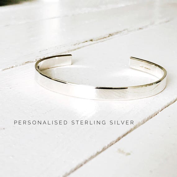Elizabeth Personalised Sterling Silver Baby Christening Bracelet Birthday Bangle