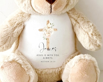 First Holy Communion Teddy Gift, Personalised Communion Gift, Christening Gift, Baptism Gift, Gifts for GodDaughter, Gifts for God Son
