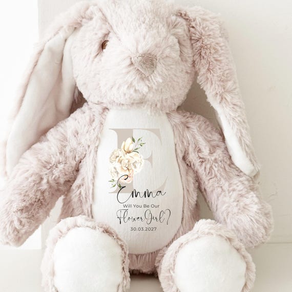 Flower Girl Personalised Teddy Gift, Gifts for Flower Girls, Flower Girl Proposal Gift, Will you be my Flower Girl? Flower Girl Proposal