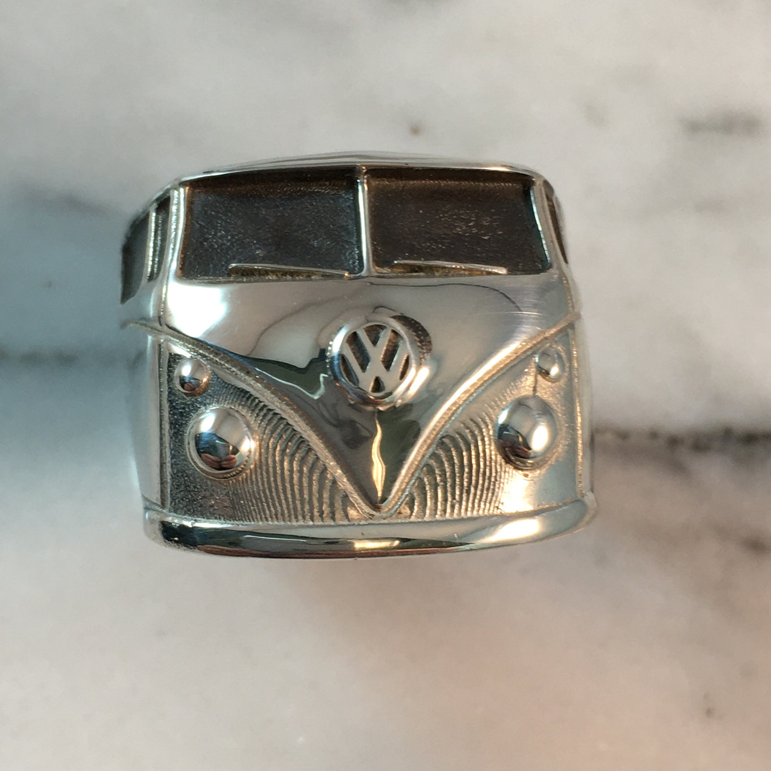 VW Bus Ring in Sterling Silver Free Ring Sizing and Shipping Etsy