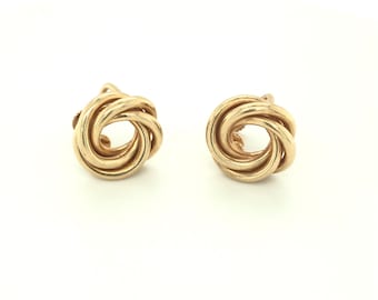 Vintage 14k Love Knot Earring for non-pierced ears