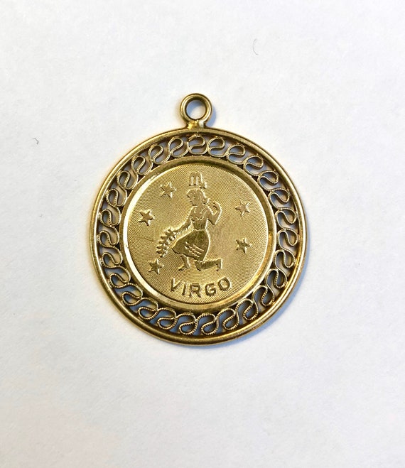 Vintage 14k Gold Virgo Zodiac Charm