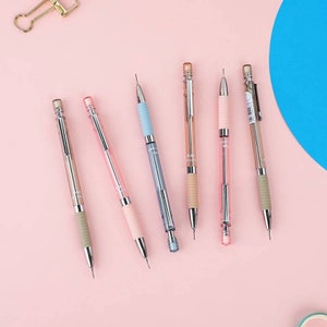 Minimalist Design Mechanical Pencil Set in Pastel Colors - 0.5mm Cute stationery writting supplies for students and back to school