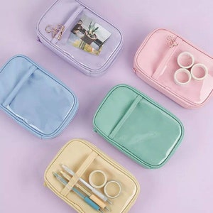 Cute Large Capacity Pastel Pencil Case. Stationery Storage bags, water resistant School Supplies pouch, gift for kids girls boys