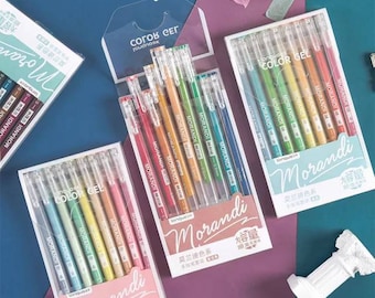 Pastel Gel Pen Set: Kawaii Multicolor Fine Point Pens (9pcs)